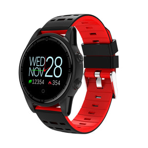 R13 Men's Smart Wrist Watch Sports Bracelet Fitness Tracker with Heart Rate Monitoring - Red