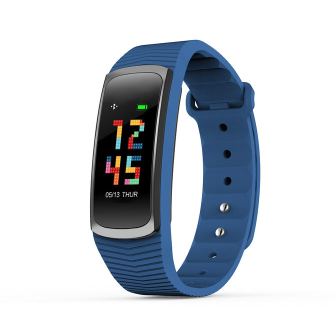 SMA-B3 2018 Touch Screen Smart Bracelet with Blood Pressure Heart Rate Monitoring Pedometer - Blue