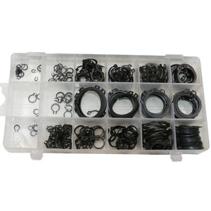 ZHAOYAO 300Pcs C-Clips Snap Ring Fasteners - Black