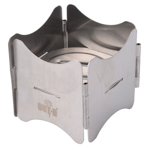 OUT-D Ultra-light Mini Stainless Steel Stove Outdoor Camping Stove Portable Burner Solid Alcohol Furnace