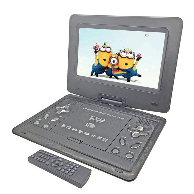 XSUNI 13.9" TFT 270 Degrees Rotating Portable DVD Player with Game / Radio Function - Black