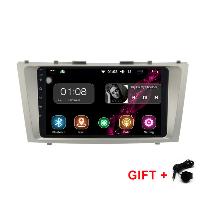 Funrover Android 8.0 HD 9" 2-Din Touch Screen Car Audio System Radio Car Player w/ Stereo GPS Navigationfor Toyota Camry 2007-11