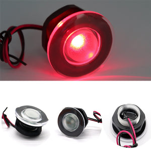 IZTOSS Mini Round Stair 12V LED Light for Cars, RVs, Ships, Yacht - Red Light