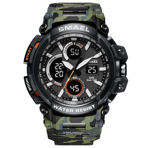 SMAEL 1708B Sport Watches  Men Watch Waterproof LED Digital Watch Male Clock Green