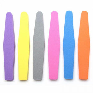5Pcs/Lot Sunshine Nail File Sponge Diamond Nail Buffer Sponge Sticks For Nail Buffing Yellow