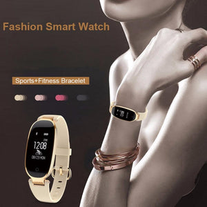 S3 Bluetooth Waterproof Smart Watch Fashion Women Ladies Heart Rate Monitor Fitness Tracker Smartwatch For Android IOS Gold