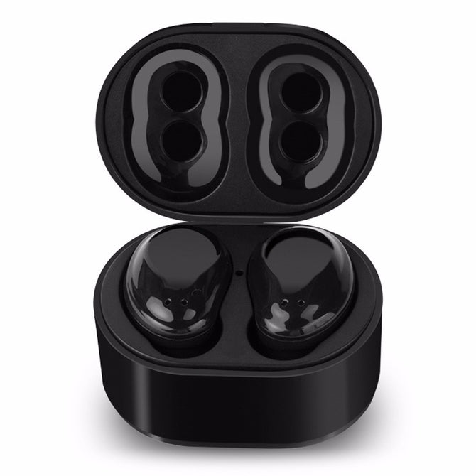 TWS Earphone Wireless Bluetooth Stereo Headphone Headset With Charging Box Black