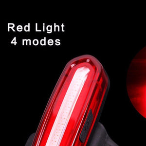 100lm USB Rechargeable COB LED Mountain Bike Tail Light Taillight MTB Safety Warning Bicycle Rear Light Bicycle Lamp Red