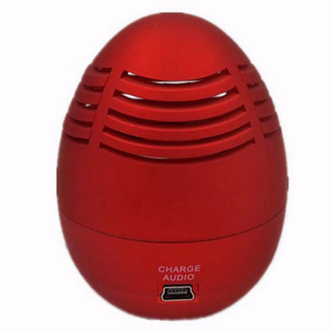 Novel Design Egg Shape Wireless Bluetooth Receiver Tumbler Mini Audio Speaker, Supports MP3 MP4 Computer Red/Speaker