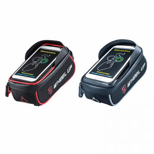 Wheel Up Waterproof Bike Bag Basket Frame Front Tube Handlebar Bag Cycling Touch Screen Phone Bags Black