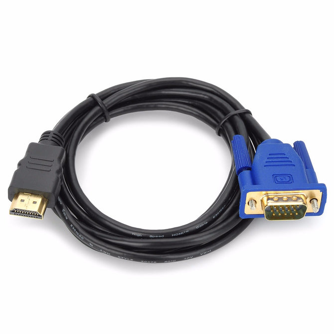 Universal 1080P Mini HDMI To VGA Converting Cable - 180cm Black/1.8m