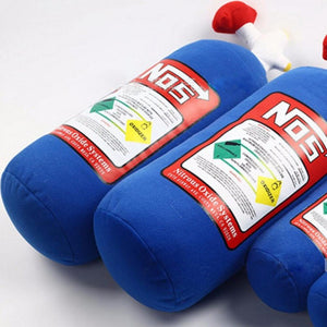 NOS Creative Auto Nitrous Gas Bottle Style Car Cushion Seat Cover Hellaflush Neck Rest Pillow Headrest Support Blue