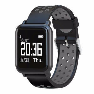 SN60 Sports Smart Watch Wrist Band IP68 Waterproof Blood Pressure Heart Rate Sleep Monitoring Gray