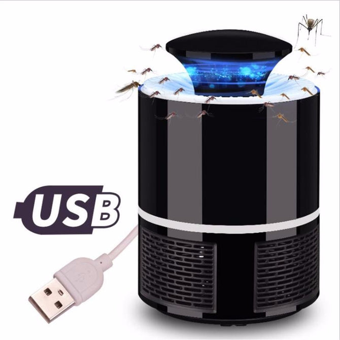 USB Electronics Mosquito Killer Trap Moth Fly Wasp LED Night Light Lamp Bug Insect Lights Killing Pest Zapper Repeller Black