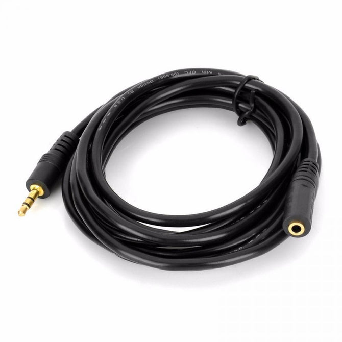 3.5mm Extension Audio Material To Female Extension Cable - Black (260cm) Black/3m