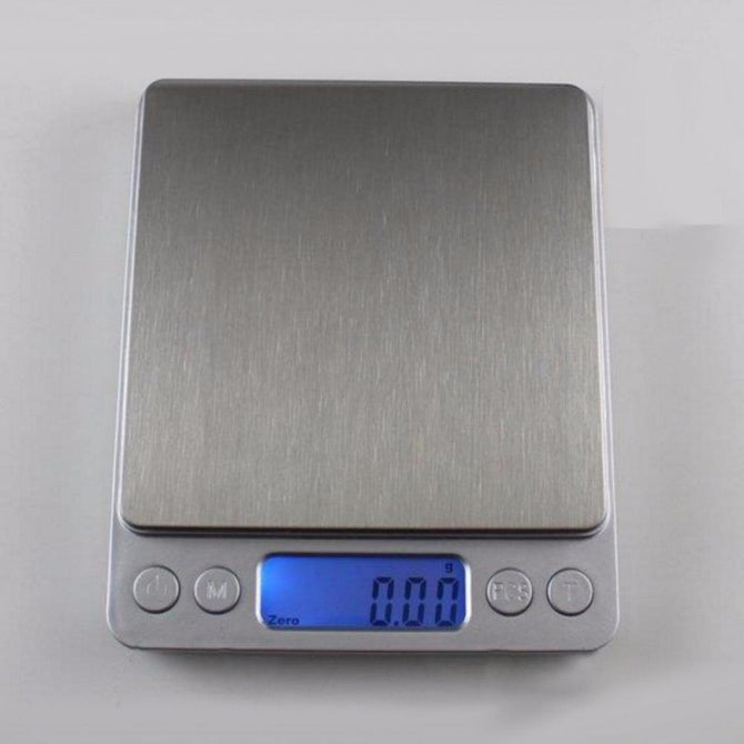 Portable Mini Electronic Food Scales Pocket Case Postal Kitchen Jewelry Weight Balanca Digital Scale With 2 Tray Grey