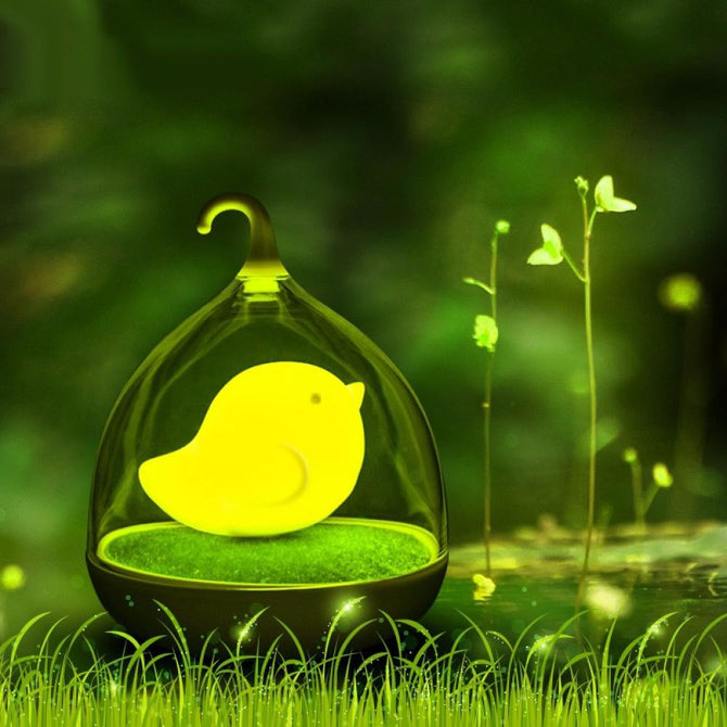 Lovely Birdcage LED Night Light USB Charging Touch Dimmer Lamp Baby Nightlight Lamp For Children Baby Sleep Light Yellow