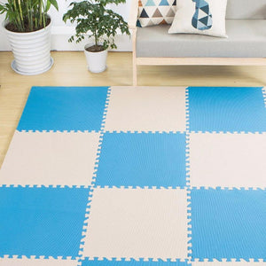 Foam Play Mats Plain Color Soft Developing Crawling Eva Foam Floor Play Puzzle Health For Baby See below for size descriptions/Blue