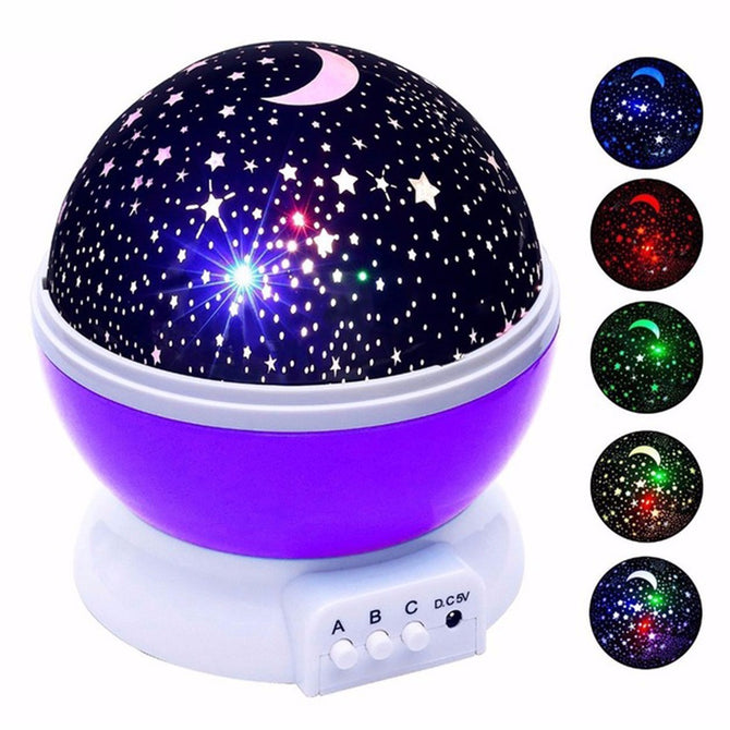 Stars Starry Sky LED Night Light Projector Luminaria Moon Novelty Table Night Lamp Battery USB Night Light For Children Pink