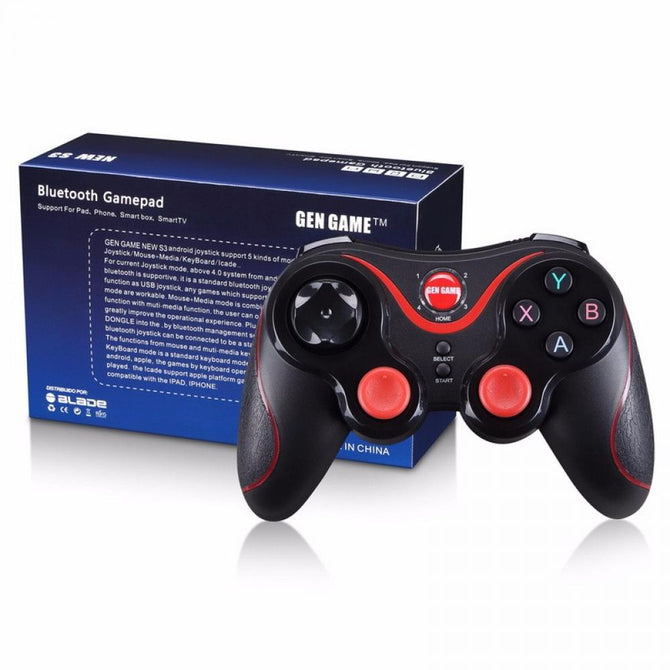 Gen Game S3 Wireless Bluetooth Gamepad Joystick Gaming Controller For Android Smartphone Holder Black
