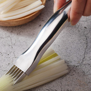 Stainless Steel Scallion Slicing Cutting Knife Creative Multi-function Chopping Tool Kitchen Gadget