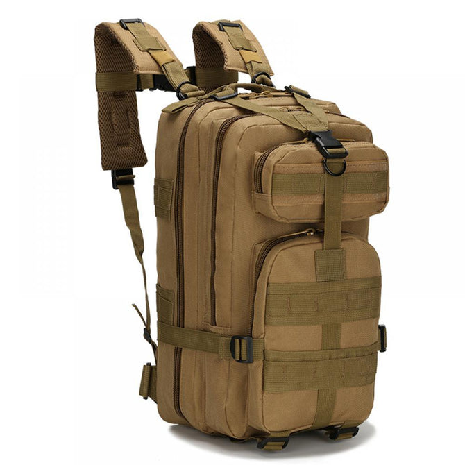 30L Outdoor Military Tactical Backpack Molle Bag Army Sport Travel Rucksack Camping Hiking Trekking Camouflage Bag Khaki