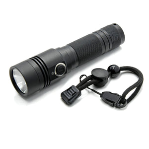Soshine Rechargeable 1100LM LED 4-Mode White Flashlight with USB Cable - Black (1 x 18650)