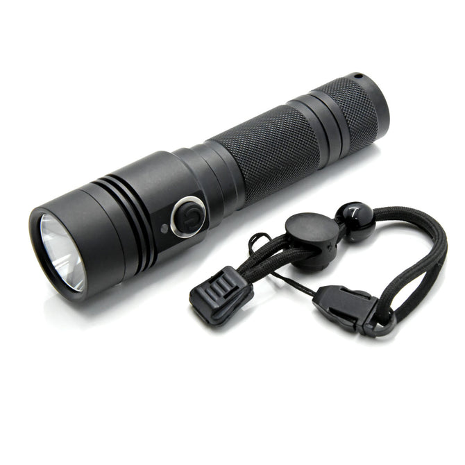 Soshine Rechargeable 1100LM LED 4-Mode White Flashlight with USB Cable - Black (1 x 18650)