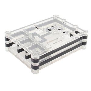 Geekworm 5 Layers ABS Enclosure Case Shell for Raspberry Pi 3 Model B+ Only - Black