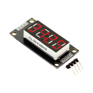 Produino 0.36" 4-Digit Red LED Display Tube (decimal) 7-segments TM1637 Disp With Clock for Arduino
