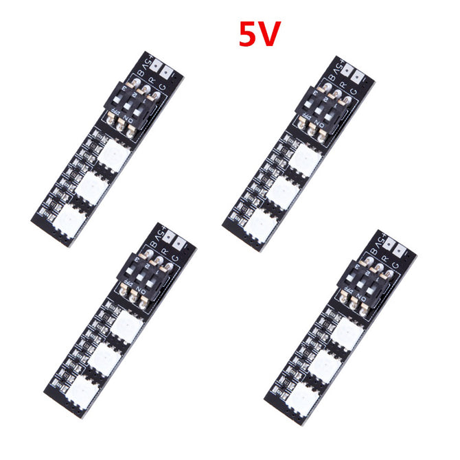 Produnio RGB LED Boards 5050 5V 7 Different Colors for RC Drone FPV Racing (4 PCS)