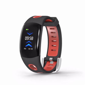 DM11 IP68 Waterproof Smart Bracelet Fitness Tracker with Heart Rate Monitor - Black + Red