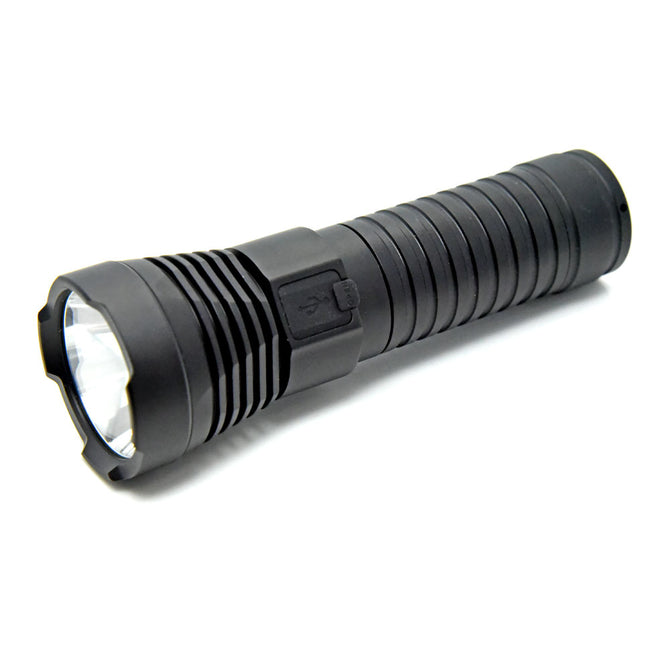 Soshine Rechargeable 1100LM LED 4-Mode White Flashlight with USB Cable- Black (1 x 26650)