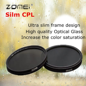 ZOMEI Circular Filter Polarizer Slim CPL Optical Camera Lens Caliber 77mm
