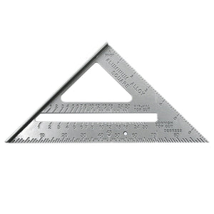 DIY Metric Inch Length Triangle Ruler 90 Degree Square Thick Stainless Steel Triangular Rule Tool Measurement and Drawing