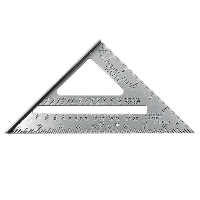 DIY Metric Inch Length Triangle Ruler 90 Degree Square Thick Stainless Steel Triangular Rule Tool Measurement and Drawing