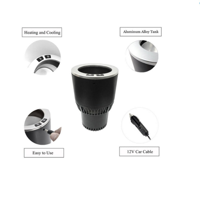 Car Hot and Cold Cup Holder for Auto Cooler Warmer Using