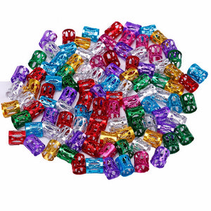 10pcs Beautiful Aluminum 8mm Dreadlock Beads Adjustable Hair Braid Rings Cuff Clips Tube Special Design