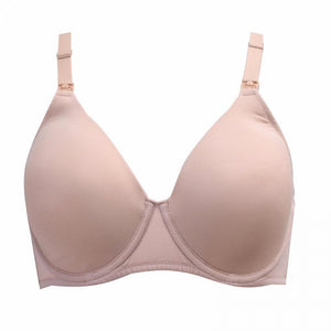 Big Size Full Cup With Steel Ring Front Buckle Nursing Bra Women Breastfeeding Bra Beige/C/36