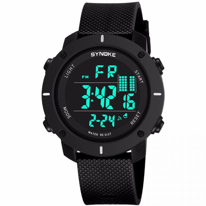 SYNOKE Calendar Digital Watch Men Watches,Wristwatch For Male Black