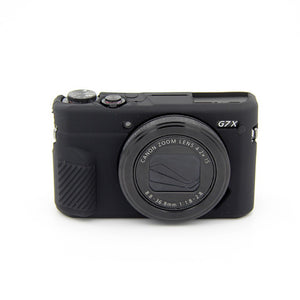 JEDX Soft Silicone Protective Case for Canon G7X Mark II - Black