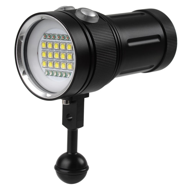 Underwater Video Diving Flashlight, 15 x Cree XML2 White Light + 6 x UV light + 6 x Red Light Dive Torch Lanterna