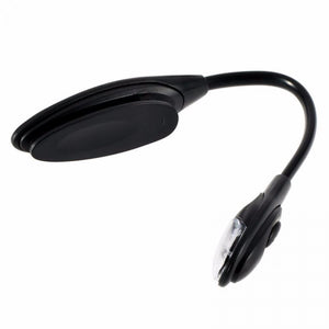 LED Book Reading Light, Mini Clip-On Flexible Bright LED Lamp Light For Travel Bedroom Book Reader White/Black