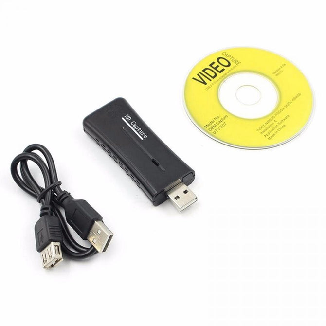 USB2.0 HDMI Video Capture Flash Drive Data Transfer Storage Card Black