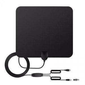 TV Antenna Indoor 1080P HD Digital TV Antenna With 80 Miles Long Range Amplifier HDTV Signal Booster For ATSC DVT DTMB Black
