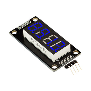 Produino 0.36" 4-Digit LED Display Blue Light Tube (decimal) 7-segments Blue TM1637 Disp for Arduino