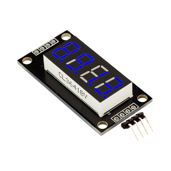 Produino 0.36" 4-Digit LED Display Blue Light Tube (decimal) 7-segments Blue TM1637 Disp for Arduino