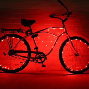 YWXLight Waterproof LED Bicycle Mountain Bike Tire Light Cycling Spoke Wheel Lamp 2M Red