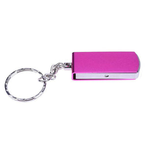 Mini USB2.0 32GB Portable Aluminum Alloy 360 Degree Rotating USB Flash Drive - Rose Red
