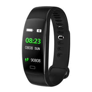 F64 Touch Screen Bluetooth Smart Bracelet IP68 Waterproof Fitness Tracker Step Counter - Black